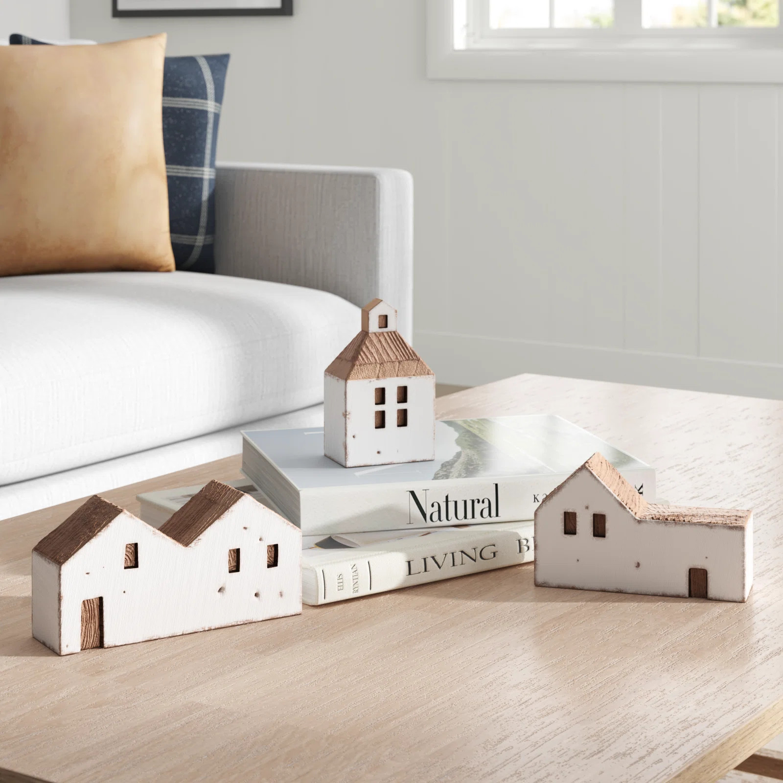 Sand & Stable Brianna Set of Three White Wooden Houses #1 | Wayfair | Wayfair North America