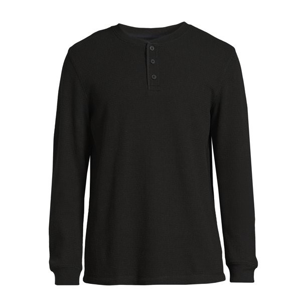 George Men's Thermal Henley Shirt with Long Sleeves | Walmart (US)