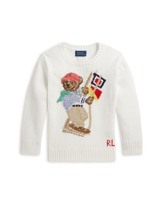 Boys' Polo Bear Cotton Sweater - Little Kid, Big Kid | Bloomingdale's (US)