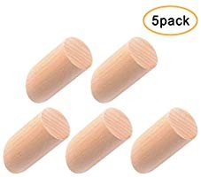 Natural Wooden Coat Hooks Wall Mounted Hat Hanger - Vintage Single Organizer Hangers,5Pcs Decorative | Amazon (US)