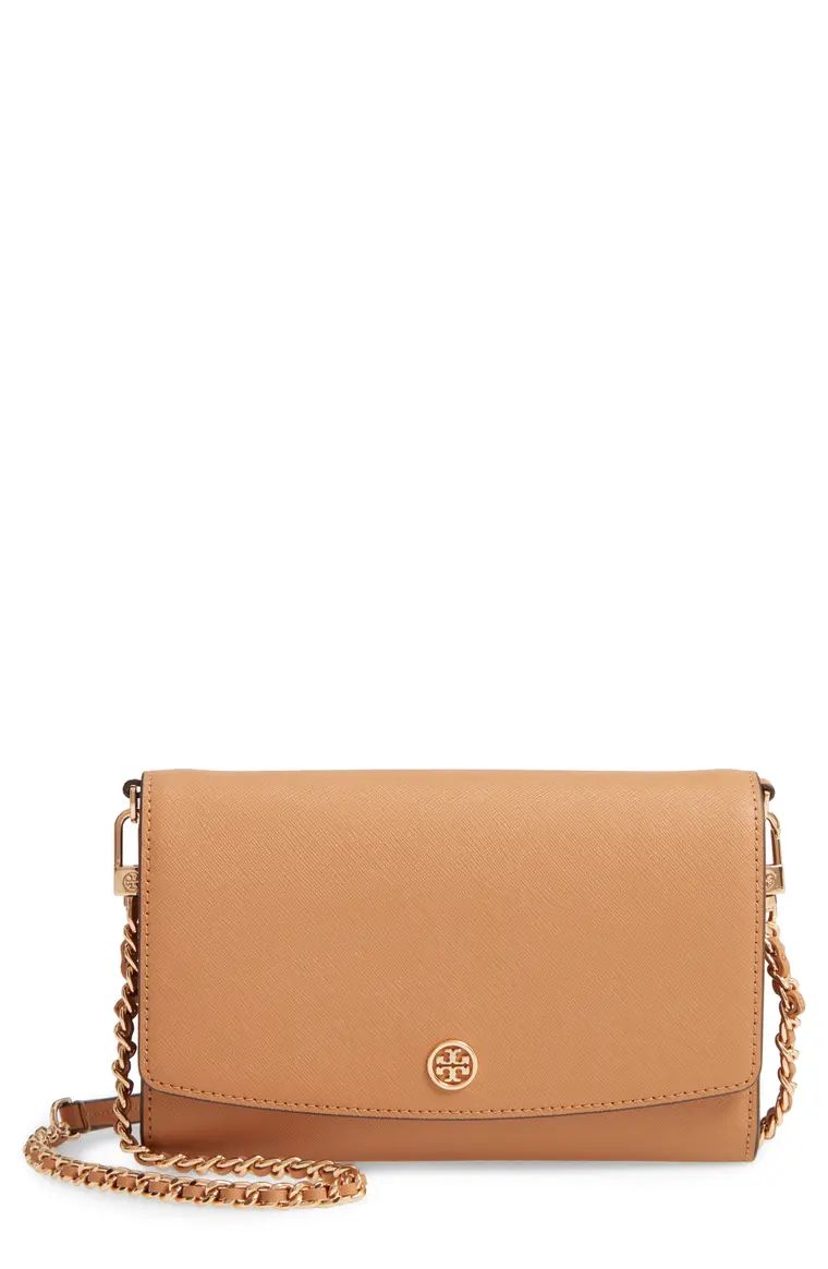 Tory Burch Robinson Leather Wallet on a Chain | Nordstrom | Nordstrom