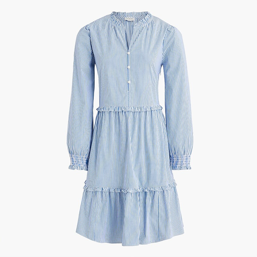 Striped mini dress with ruffle trim | J.Crew Factory