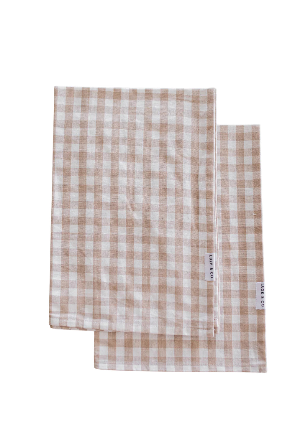 Beige Gingham Kitchen Dish Towel | Luxe B Co