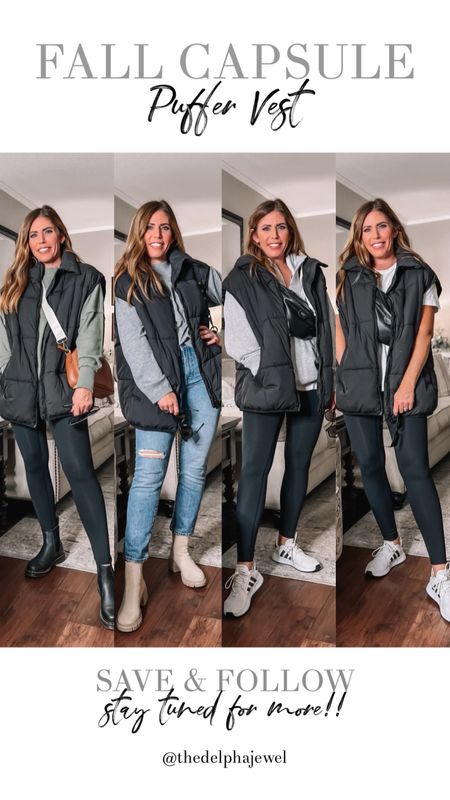 Fall capsule: basic closet staples for fall
Puffer vest styled four ways!

I modified it slightly from the flatlay.

Fall fashion, fall capsule wardrobe, fall casual style, oversized puffer vest, mom on the go, Street style, over 40 style, fashion for fall, fall outfit ideas 

#LTKstyletip #LTKSeasonal #LTKunder100