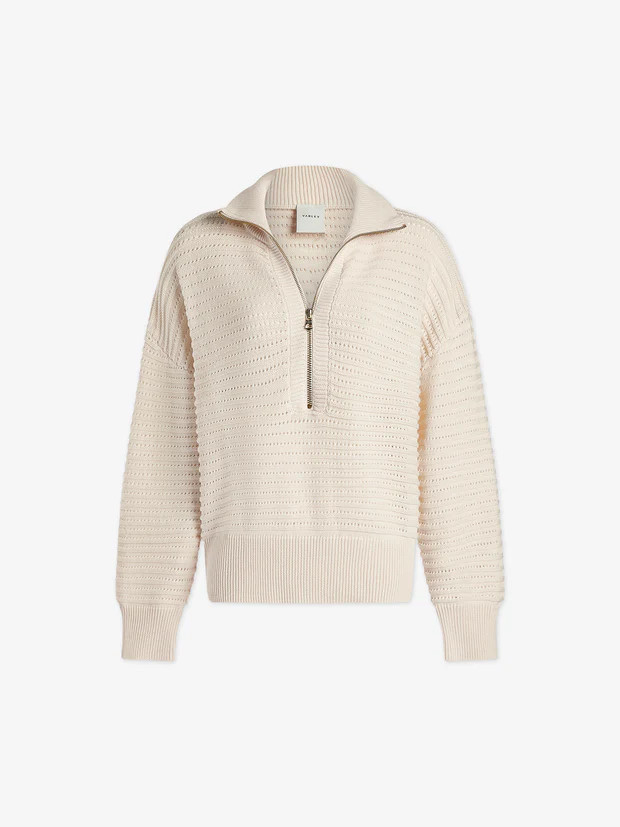 Tara Pointelle Half-Zip Knit | Varley USA