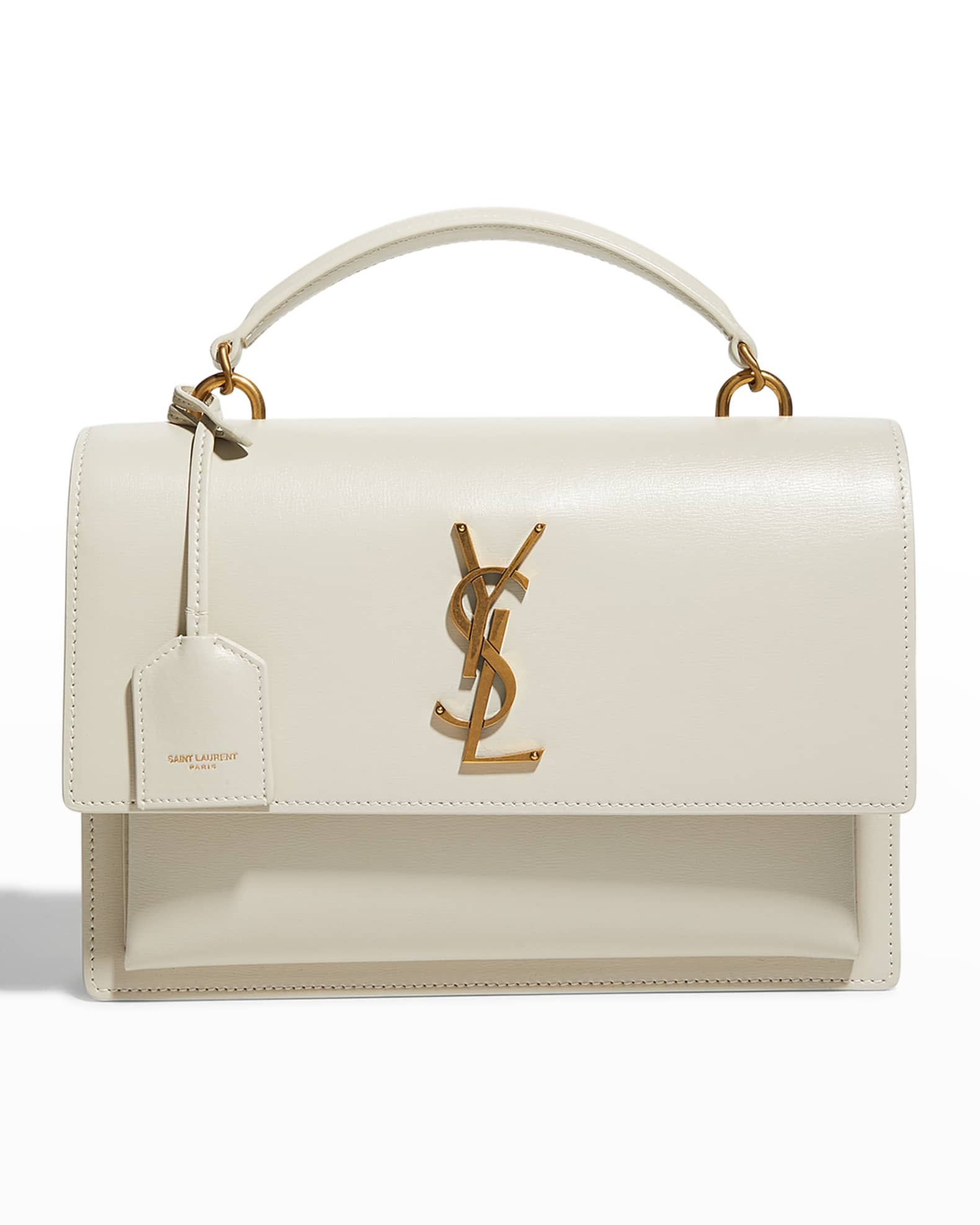 Saint Laurent Sunset Medium YSL Monogram Aspen Crossbody Bag | Neiman Marcus