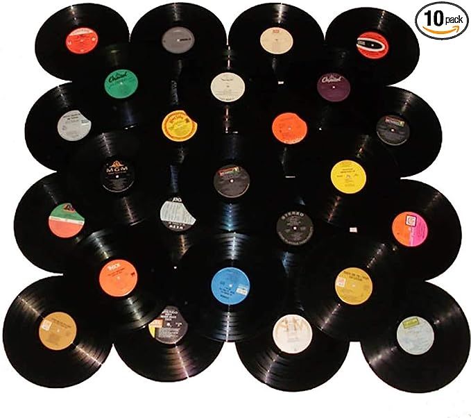VinylShopUS - Lot of 12" Vinyl Records for Crafts & Decoration Artwork for Party Decor Artist Stu... | Amazon (US)