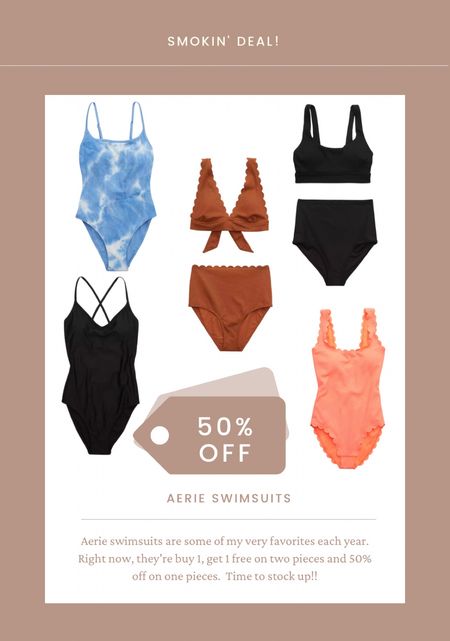 Stock up on aerie swimsuits for the summer!

#LTKswim #LTKSeasonal #LTKfit