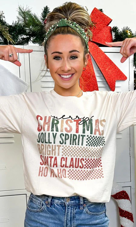 Retro Christmas Wishes Graphic T-Shirt | Casual Chic Boutique