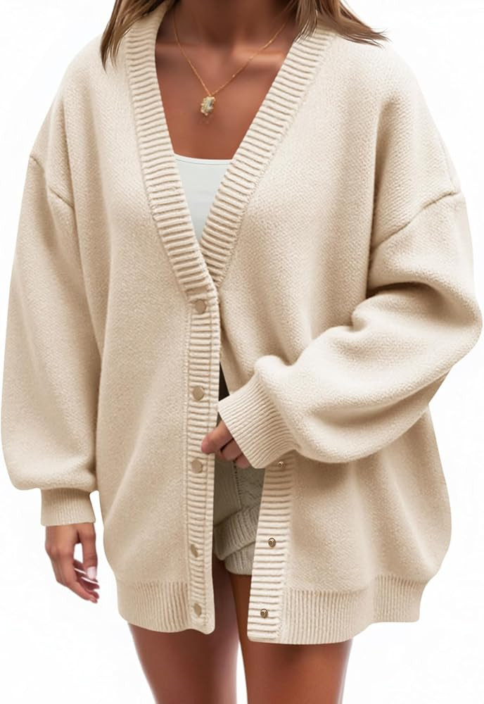 Cicy Bell Womens Oversized Chunky Cardigan Sweaters Trendy Button Down Knit Sweater 2025 Fall Win... | Amazon (US)