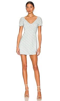 MORE TO COME Sariah Mini Dress in Blue Floral from Revolve.com | Revolve Clothing (Global)