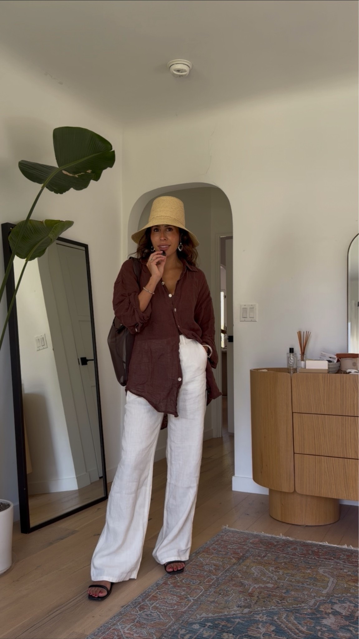 Linen pants and button down 🫶🏽