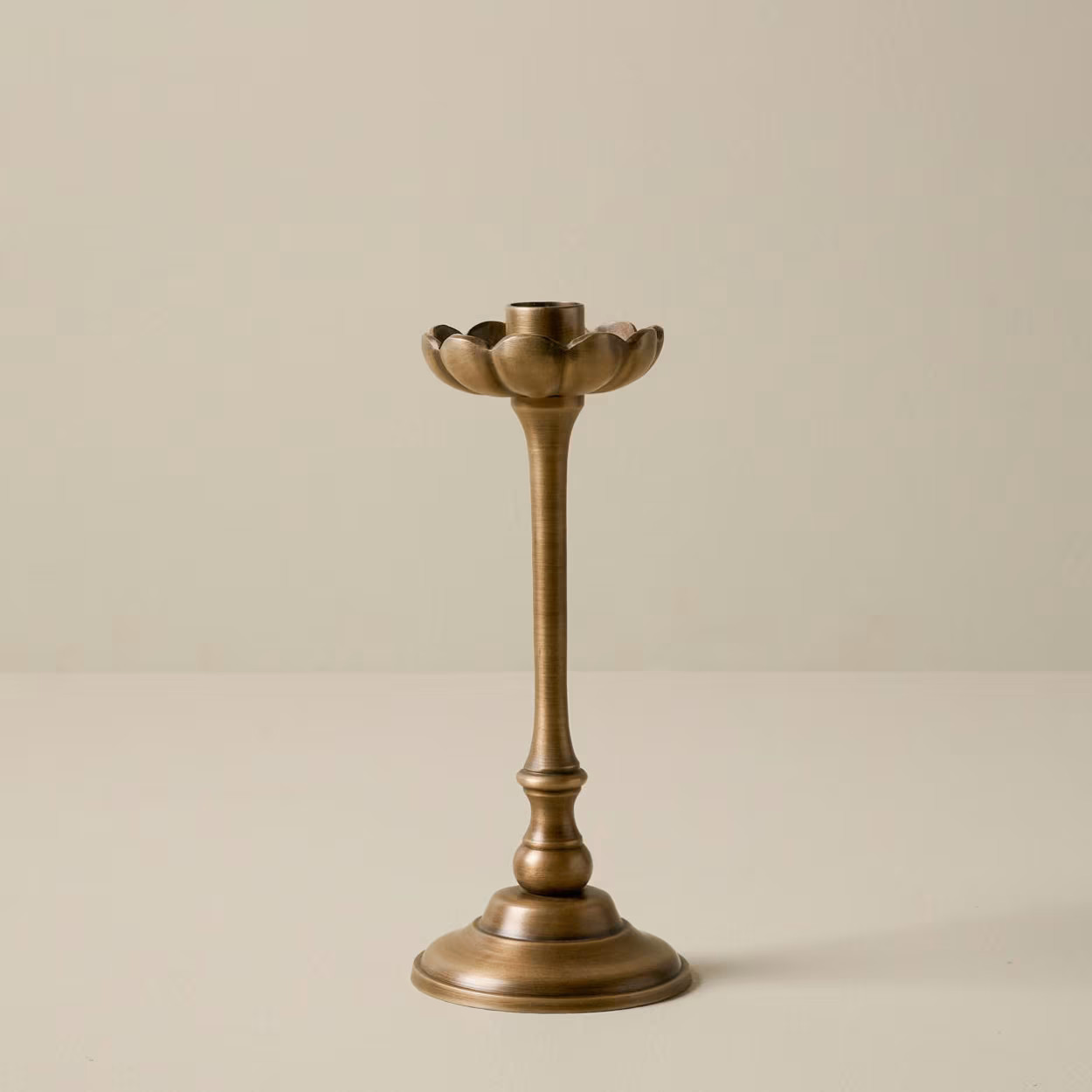 Anna Antique Brass Taper Holder | Magnolia