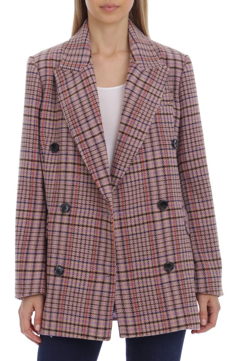 Oversize Double Breasted Plaid Blazer | Nordstrom