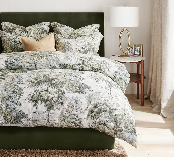 Hyde Park Toile Organic Percale Duvet Cover & Shams | Pottery Barn (US)