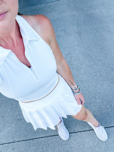 Golf outfit 🏌️‍♀️ on sale! Crisp white for summer and breezy sleeveless top.  

#LTKActive #LTKFitness #LTKStyleTip