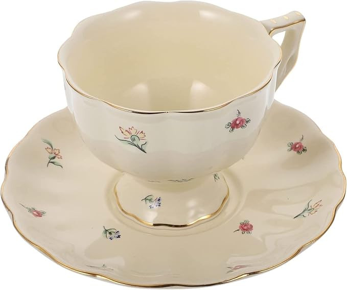 Tea Mug Tea Cups Coffee Cups Coffee Mug 1Set Porcelain Tea Cups and Saucers Set, European Style B... | Amazon (US)