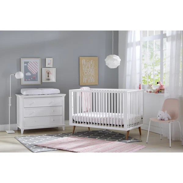 Roscoe 3-in-1 Convertible 2-Piece Crib Nursery Furniture Set | Wayfair North America