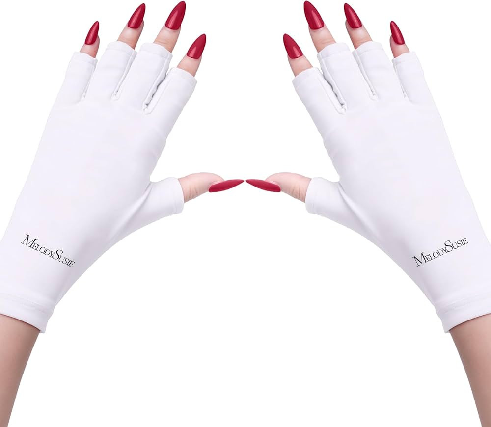 MelodySusie UV Gloves for Gel Nail Lamp, Professional UPF50+ UV Protection Gloves for Manicures, ... | Amazon (US)
