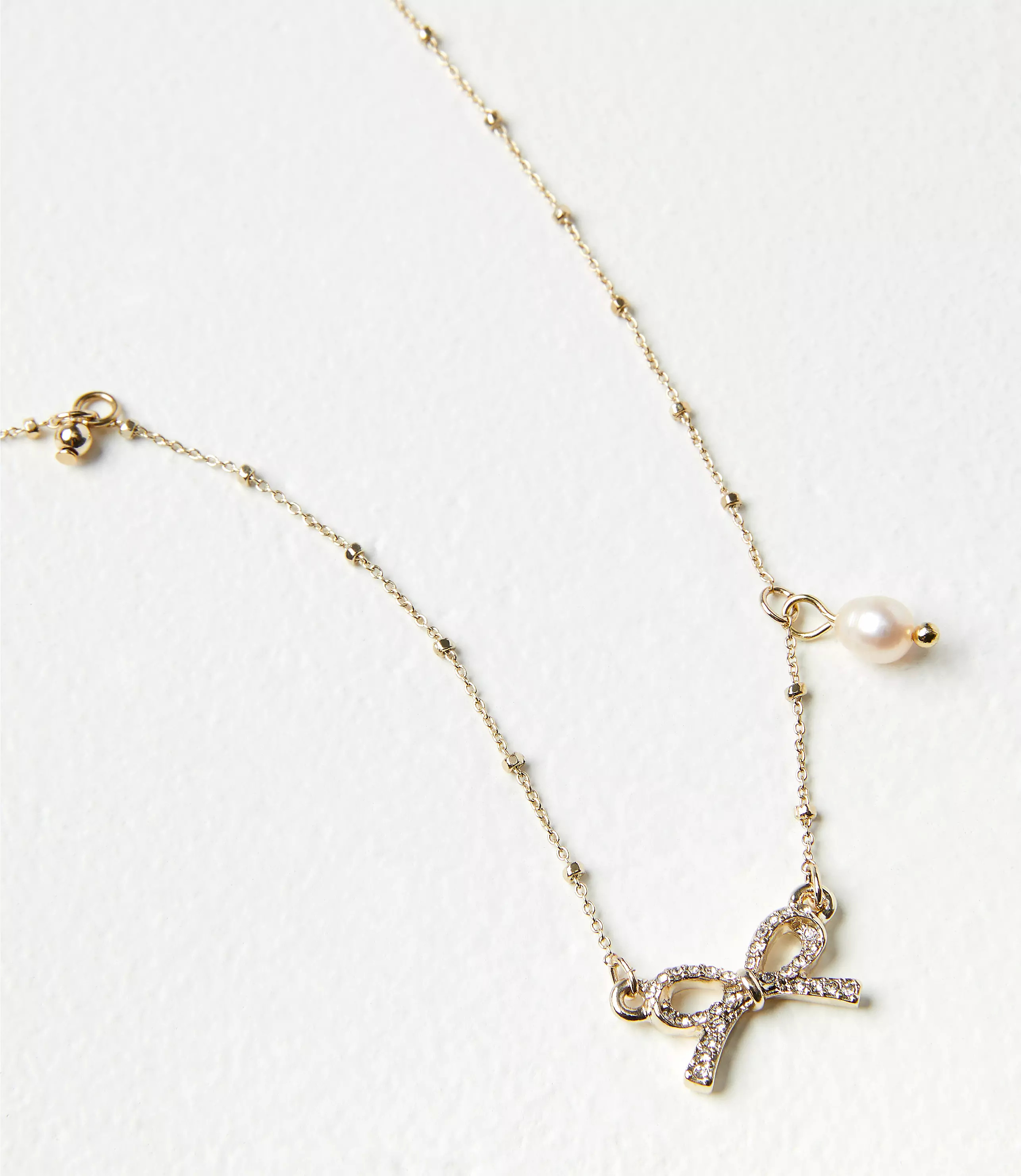 Delicate Bow Necklace | LOFT
