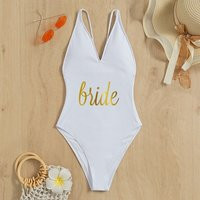 Bride Swimsuit Personalized Onepiece Honeymoon Swim Suit Custom Bachelorette Beach Gift | Etsy (US)