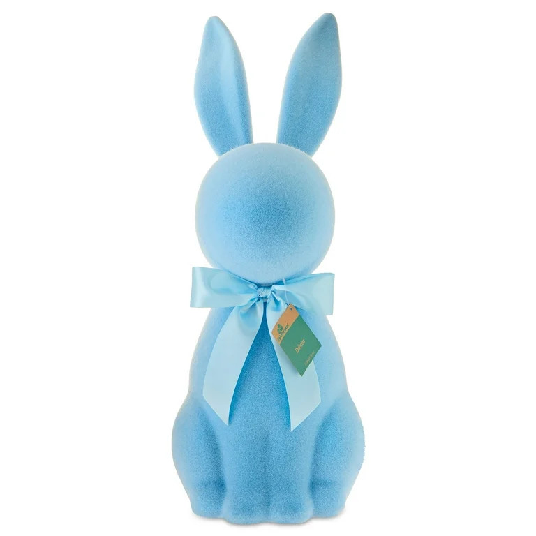 Flocked Bunny Tabletop Decoration, Blue, 27", Easter by Way To Celebrate | Walmart (US)