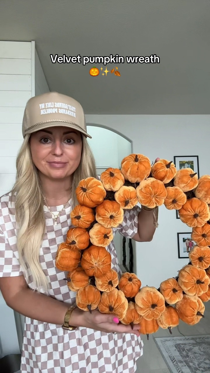 Velvet pumpkin wreath! 
OOTD small

#LTKFindsUnder100 #LTKSaleAlert #LTKHome