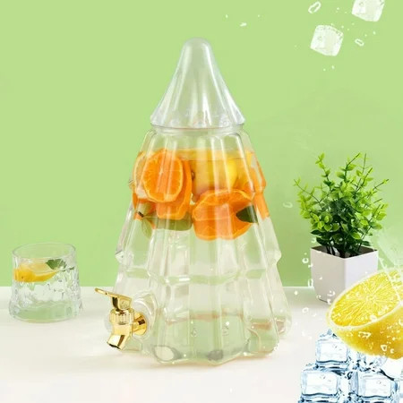 1 Pcs Christmas Tree Glass Drink Dispenser for Parties Beverage 5 Gallon Clear Liquor Dispenser with Spigot for Xmas Party, Home Bars, Water, Lemonade, Juice(White) | Walmart (US)