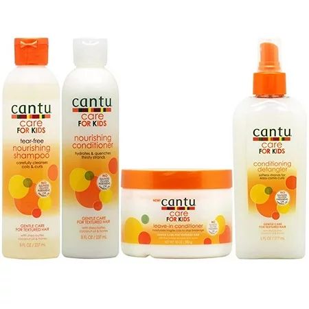 (SET) Cantu Care For Kids Shampoo+Conditioner+Leave in Conditioner+Detangler MANGO SIX B&M | Walmart (US)