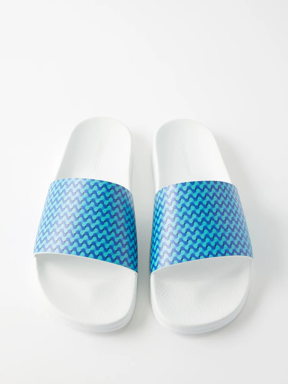 Humberto printed leather slides | Frescobol Carioca | Matches (UK)