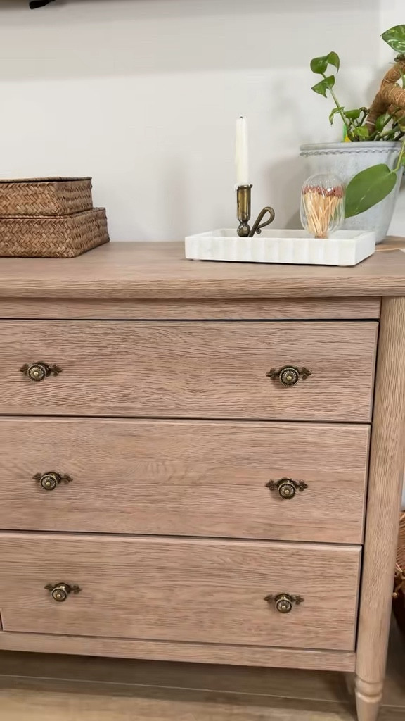 Upgraded our viral
@Walmart dresser
with new knobs
Same dresser... whole new vibe *t #mytexashouse #dresser #drawerpulls #beforeandafter #bedroomdecor

#LTKHome