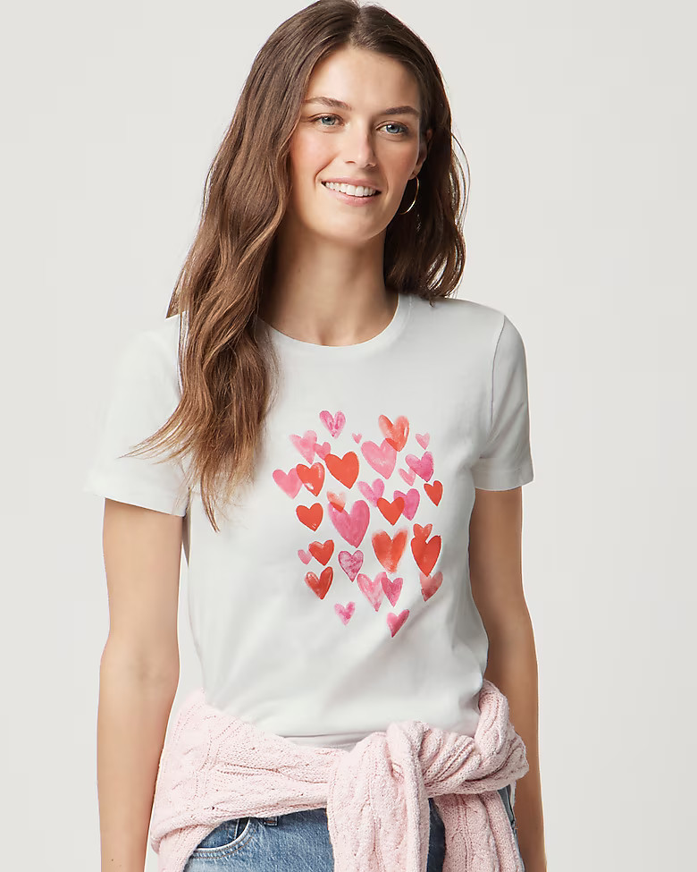 Hearts graphic tee | J.Crew Factory