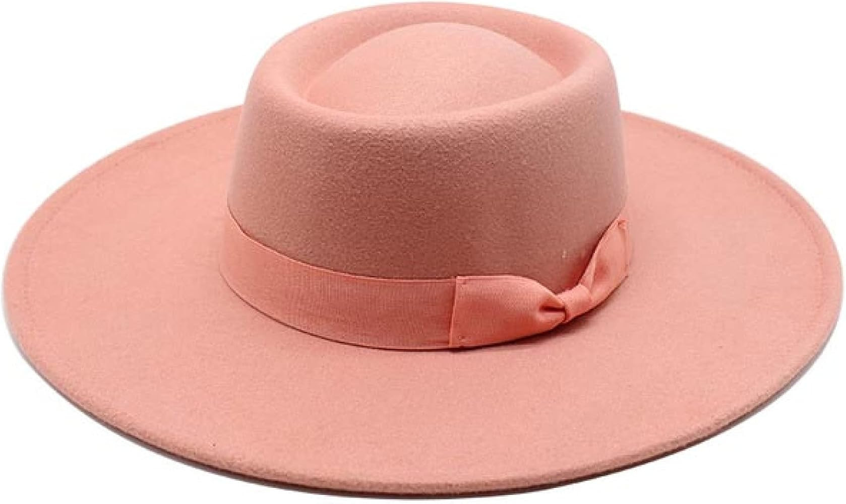 ASO-SLING British Style Winter Wool Wide Brim Fedoras Cap with Bow Men Women Panama Jazz Hat Ladi... | Amazon (US)