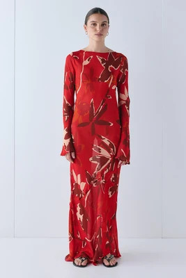 Luka Sheer Maxi Dress Deep End | VRG Grl