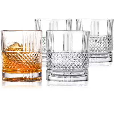 LEMONSODA Premium Double Rocks Vintage Whiskey Tumblers - 10 oz (Set of 4) | Target