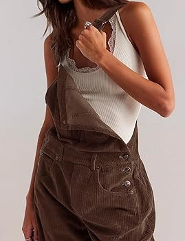 AMEBELLE Corduroy Overalls for Women Barrel Wide Leg Bib Corduroy Pants Women Adjustable Romper J... | Amazon (US)