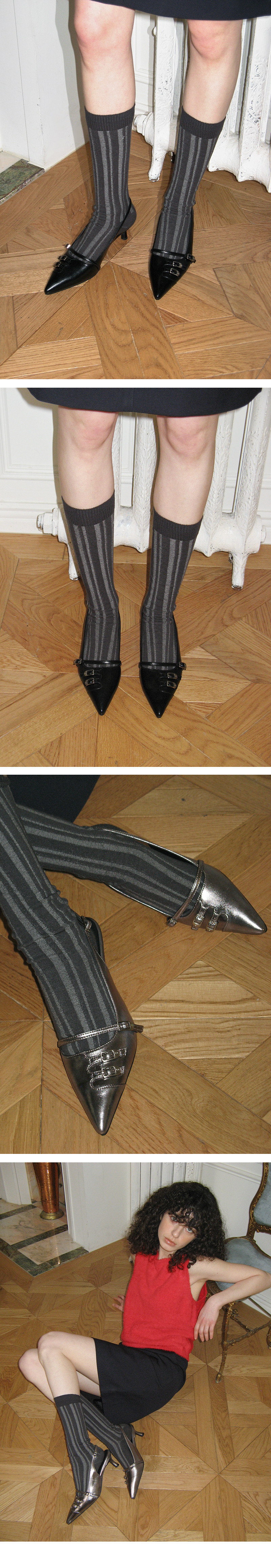 Cindy 3 Belted Slingback Midi Pumps (4 Colors) | W Concept (US)