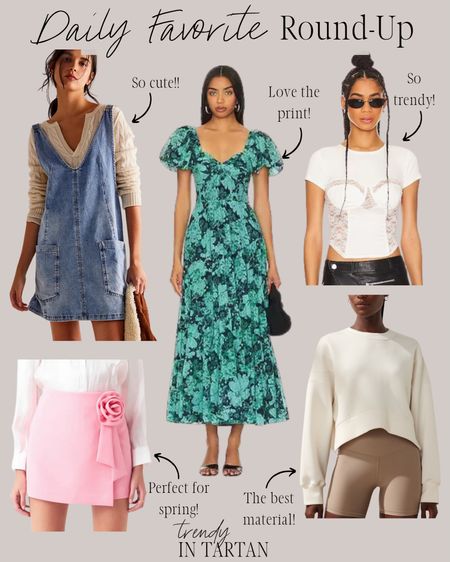 Daily favorite round-up!

Denim dress, midi dress, mini dress, floral dress, lace top, wrap skirt, sweatshirt 

#LTKSeasonal #LTKstyletip