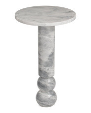 14x24 Solid Marble Shaped Pedestal Table | Furniture & Lighting | Marshalls | Marshalls