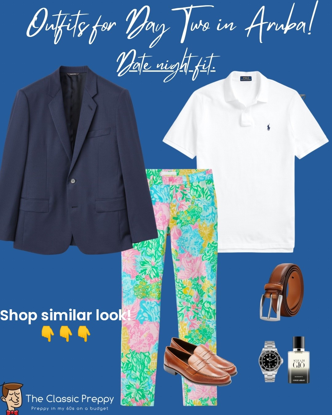 Lilly Pulitzer. Polo Ralph Lauren. Navy Blazer. Tommy Hilfiger. Rockport. #ltkpreppy #ltkmenover60

#LTKTravel #LTKMens #LTKStyleTip