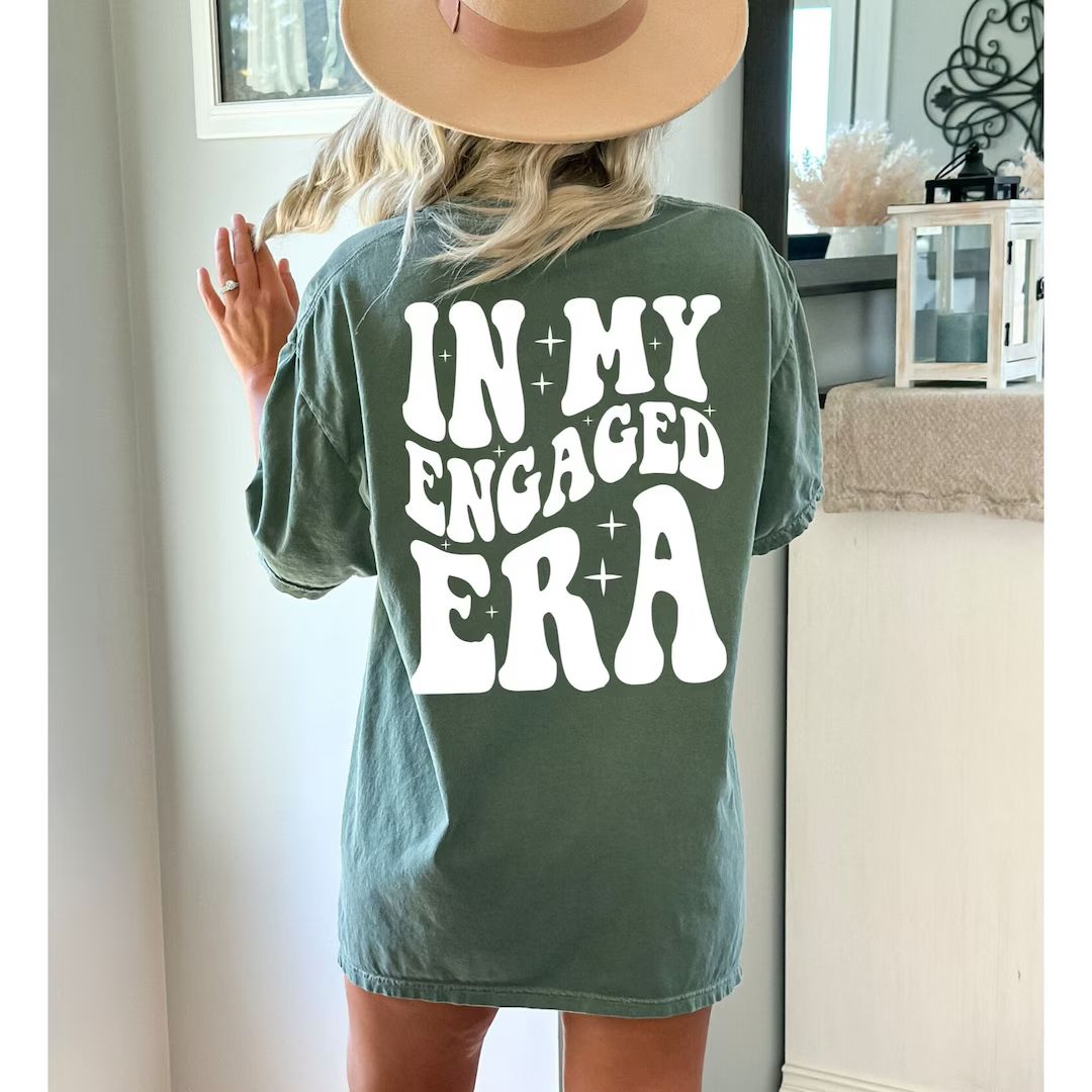 In My Engaged Era Shirt Comfort Colors Bride Shirt Retro Bride Shirt Engagement Shirt Bride Funny... | Etsy (US)