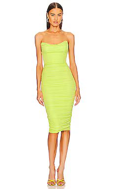 Michael Costello x REVOLVE India Midi Dress in Lime Green from Revolve.com | Revolve Clothing (Global)
