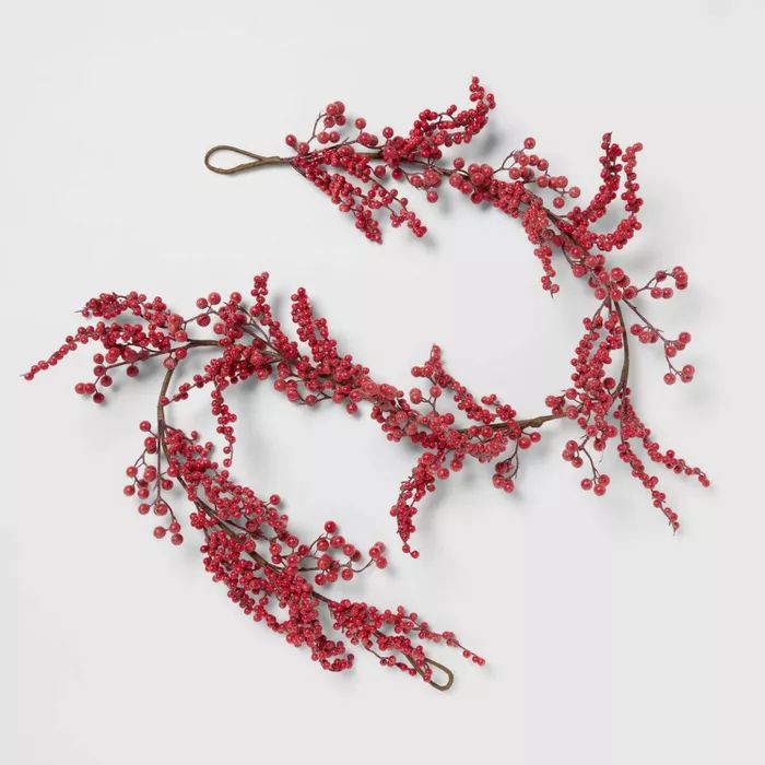 72" Frosted Berry Garland Red - Threshold™ | Target
