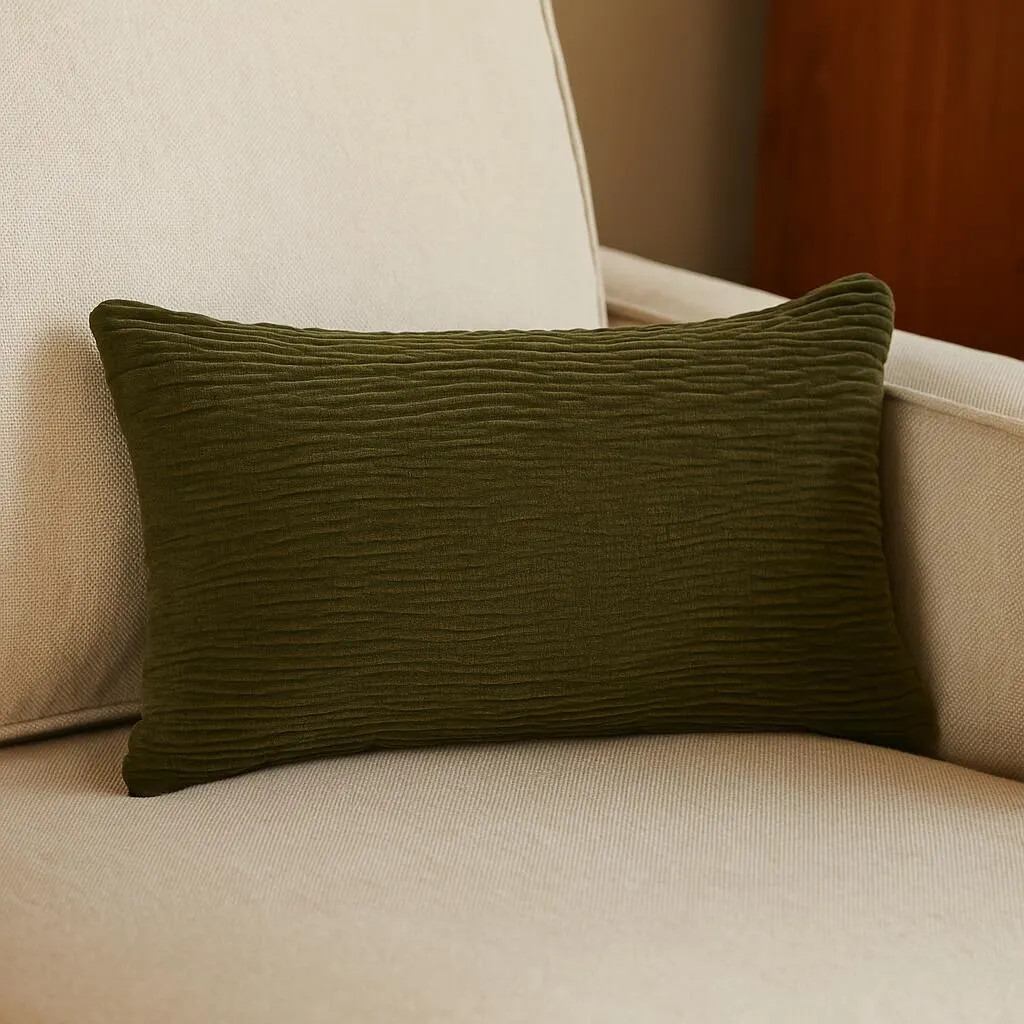 Loloi Solid Down Filled Decorative Throw Pillow, Olive | Ashley