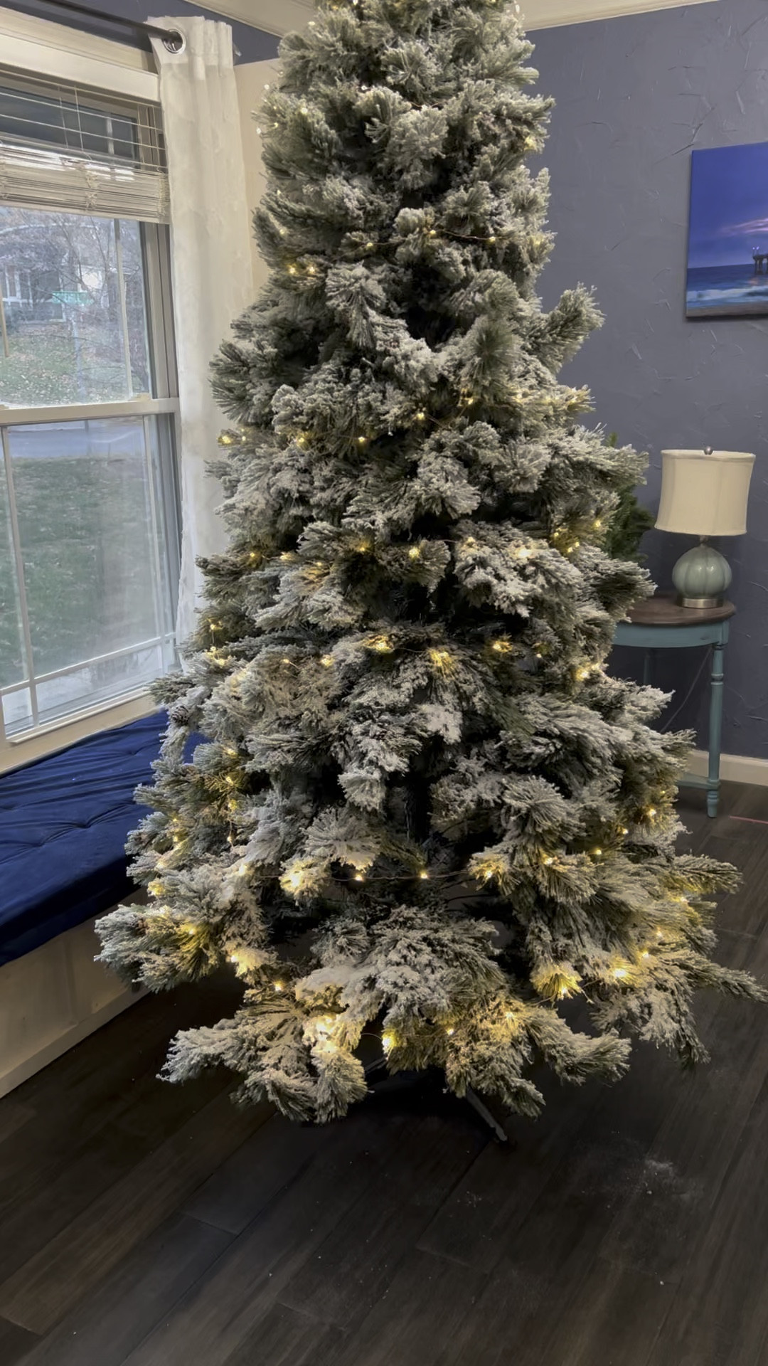 DIY flocked tree 
