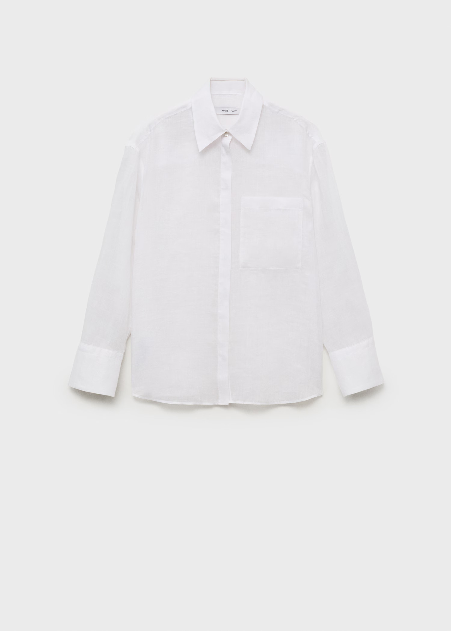 Ramie shirt with pocket - Women | MANGO USA | Mango (US/MX/AU)