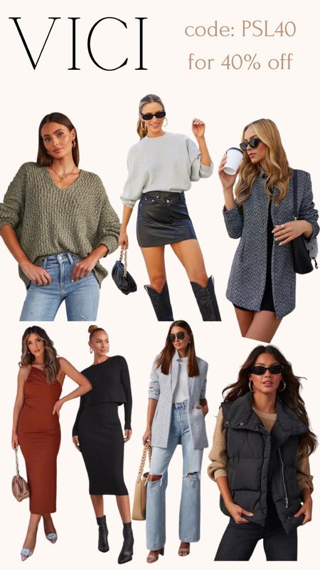 Code: PSL40 for 40% off select items 

#vici #fall #sale #outfit #look

#LTKCon #LTKHoliday #LTKSeasonal