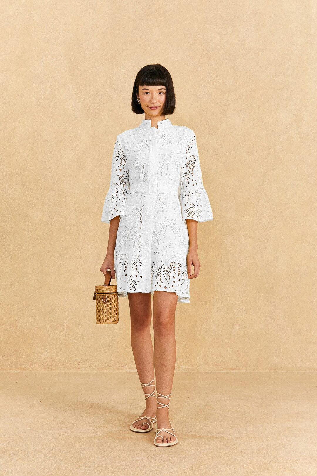off-white palm tree mini dress | FarmRio (US)