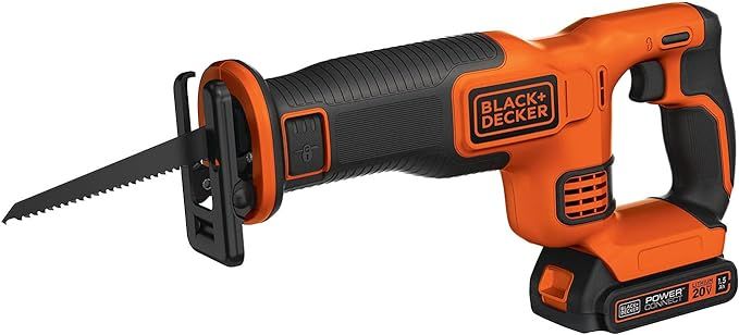BLACK+DECKER 20V MAX Cordless Reciprocating Saw Kit (BDCR20C) | Amazon (US)