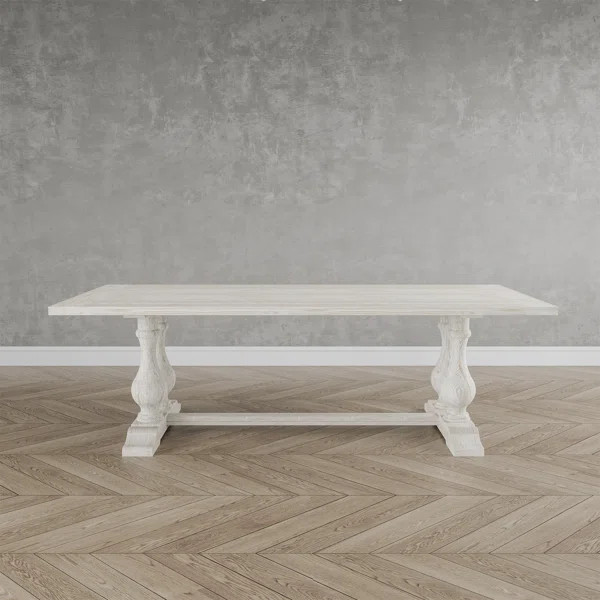 Satterfield 94.50'' Fir Solid Wood Dining Table | Wayfair North America